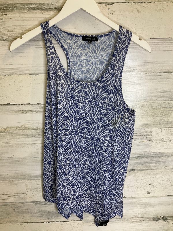 Blue & White Top Sleeveless Verve Ami, Size M Sale