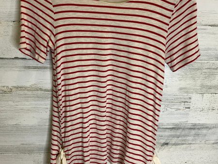 Red & Tan Top Short Sleeve Moa Moa, Size S Discount