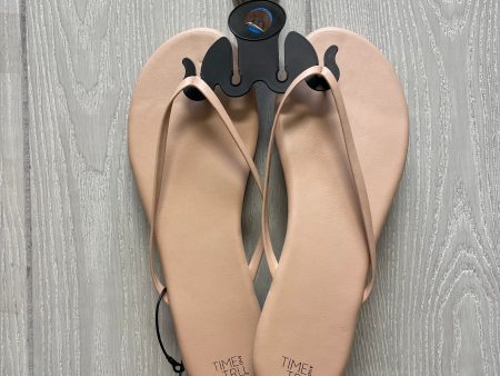 Tan Sandals Flats Time And Tru, Size 10 Online Sale