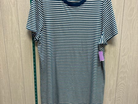 Striped Pattern Dress Casual Short Time And Tru, Size 1x Fashion