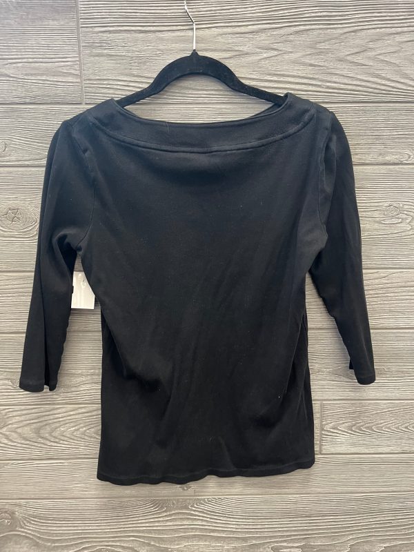 Black Top Long Sleeve Ellen Tracy, Size M on Sale