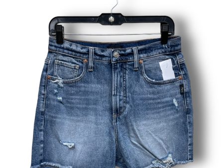 Blue Denim Shorts Silver, Size 4 Online