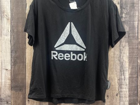 Black Athletic Top Short Sleeve Reebok, Size M Cheap