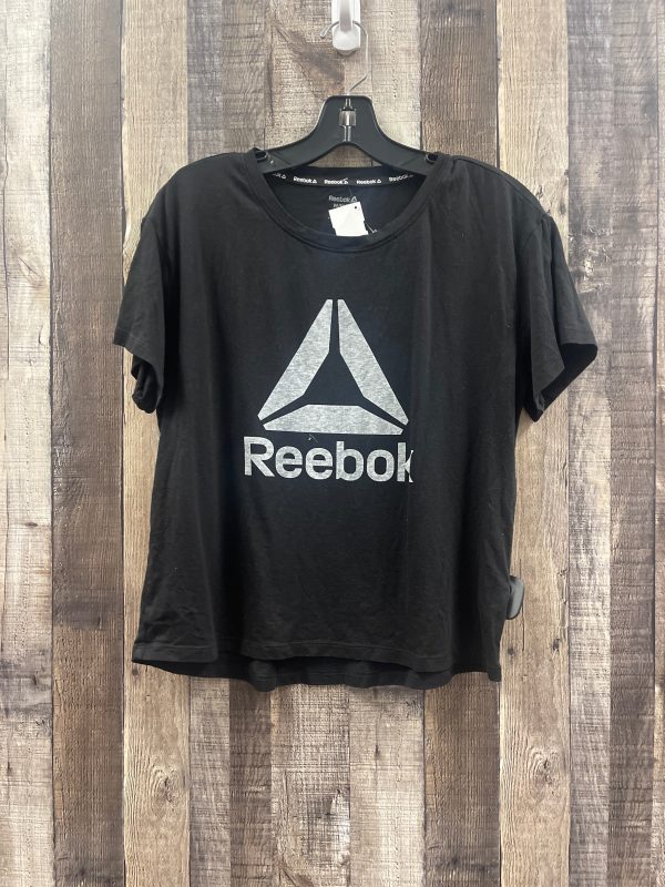 Black Athletic Top Short Sleeve Reebok, Size M Cheap