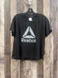 Black Athletic Top Short Sleeve Reebok, Size M Cheap