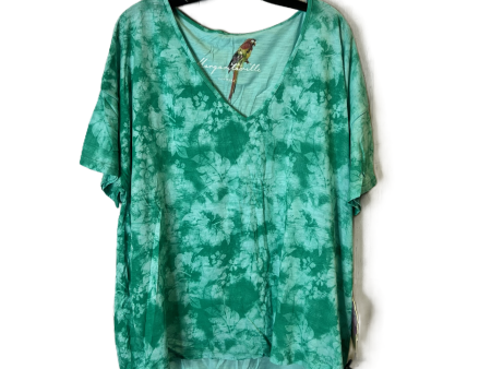 Green Top Short Sleeve Basic By Margaritaville, Size: L Online