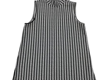 BLACK & WHITE TOP SLEEVELESS by CABLE AND GAUGE Size:M For Sale