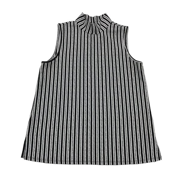 BLACK & WHITE TOP SLEEVELESS by CABLE AND GAUGE Size:M For Sale