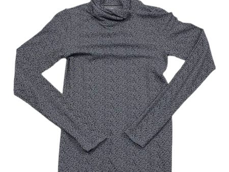 Grey Athletic Top Long Sleeve Collar Athleta, Size Xs Hot on Sale