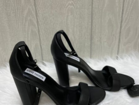 Black Sandals Heels Block Steve Madden, Size 10 on Sale