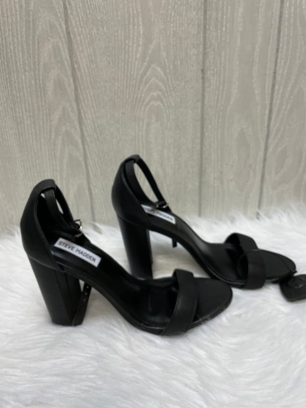 Black Sandals Heels Block Steve Madden, Size 10 on Sale