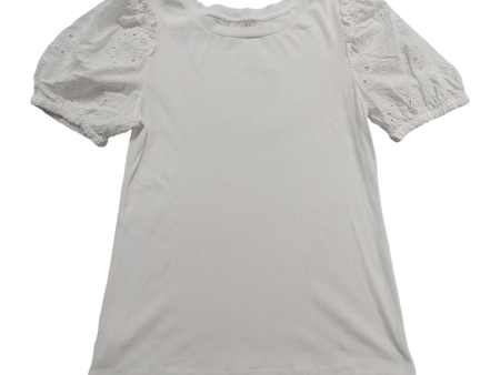 White Top Short Sleeve Loft, Size L For Cheap