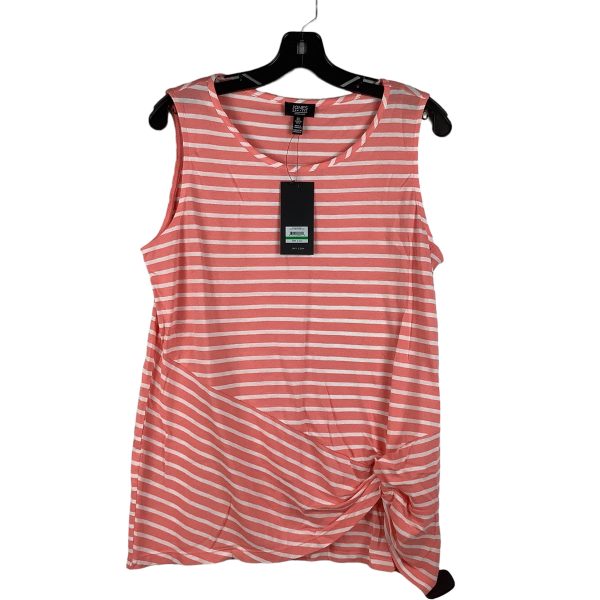 Striped Pattern Top Sleeveless Basic Jones New York, Size L on Sale