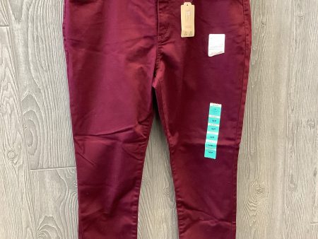 Red Jeans Skinny St Johns Bay, Size 14 Hot on Sale