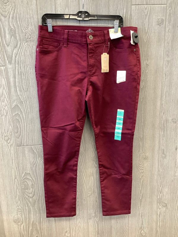 Red Jeans Skinny St Johns Bay, Size 14 Hot on Sale