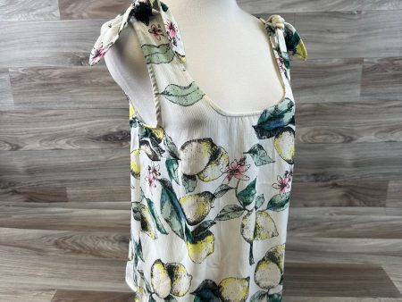 Green & Yellow Top Sleeveless So, Size M on Sale