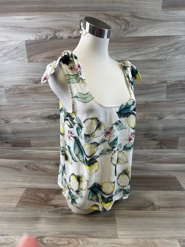 Green & Yellow Top Sleeveless So, Size M on Sale