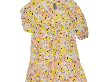 YELLOW DRESS CASUAL MAXI by STYLE AND COMPANY Size:XL Online now