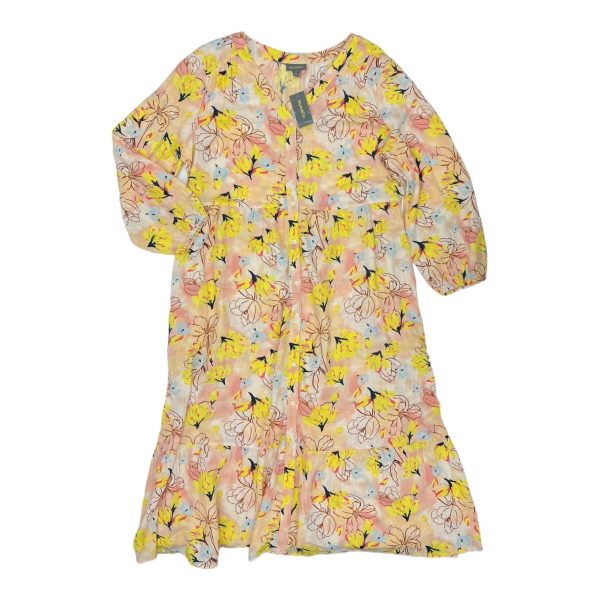 YELLOW DRESS CASUAL MAXI by STYLE AND COMPANY Size:XL Online now