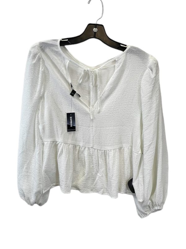 White Top Long Sleeve Express, Size Xs Cheap