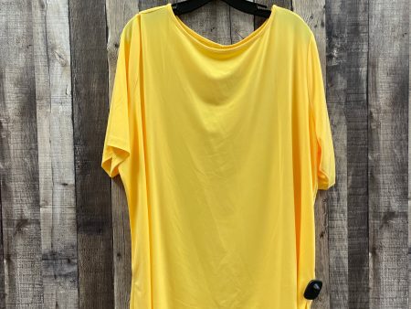 Yellow Top Short Sleeve Susan Graver, Size 2x For Discount