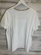 White Top Short Sleeve Denim And Company, Size 1x Hot on Sale