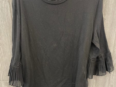 Black Top Long Sleeve Massini, Size L For Discount