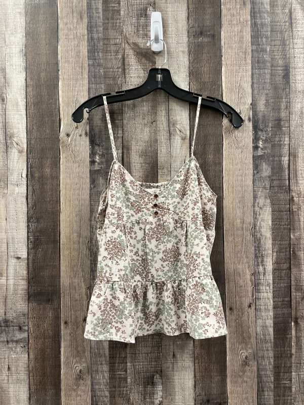 Floral Print Top Sleeveless Cme, Size S Sale