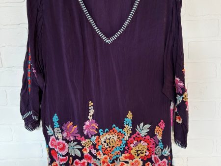 Purple Top 3 4 Sleeve Designer Johnny Was, Size Xl For Cheap