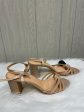 Rose Gold Sandals Heels Block Badgley Mischka, Size 10 For Sale