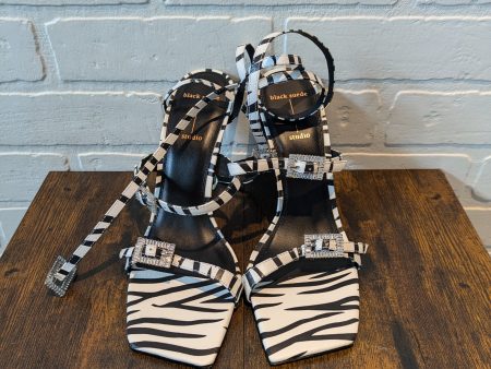 Black & White Sandals Heels Stiletto Clothes Mentor, Size 10 Online now