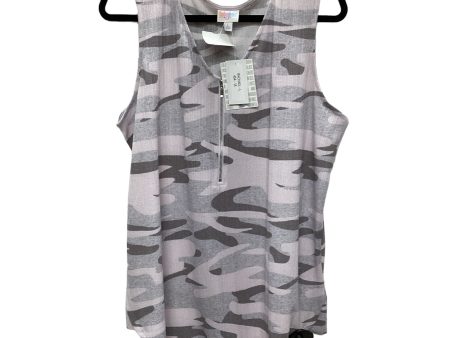 Camouflage Print Top Sleeveless Lularoe, Size L For Cheap