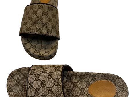 Tan Sandals Luxury Designer Gucci, Size 11 Supply