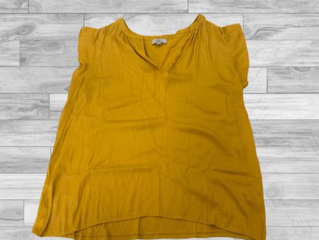 Yellow Top Short Sleeve Loft, Size Xl Online Sale