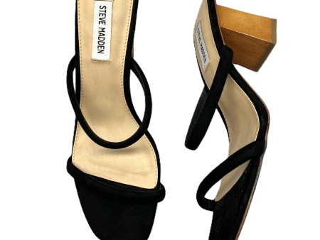 Black Shoes Heels Block By Steve Madden, Size: 8 Online now