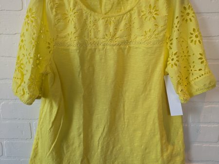 Yellow Top Short Sleeve Talbots, Size L For Discount