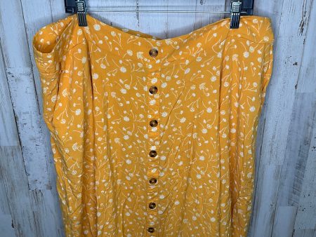 Yellow Skirt Midi Torrid, Size 3x Fashion