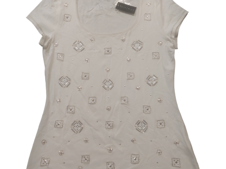 White Top Short Sleeve Clothes Mentor, Size S For Cheap