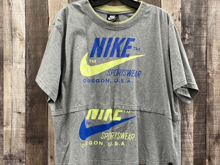 Grey Athletic Top Short Sleeve Nike, Size 1x Supply