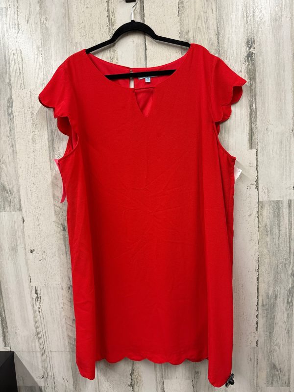 Red Dress Casual Midi She + Sky, Size 2x Online now