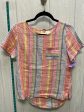 Striped Pattern Top Short Sleeve C And C, Size Xs Fashion