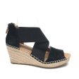 Black Sandals Heels Wedge Gentle Souls, Size 7.5 Online now