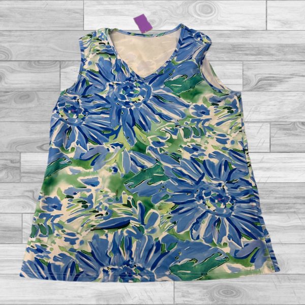 Blue & Green Top Sleeveless Clothes Mentor, Size S Supply