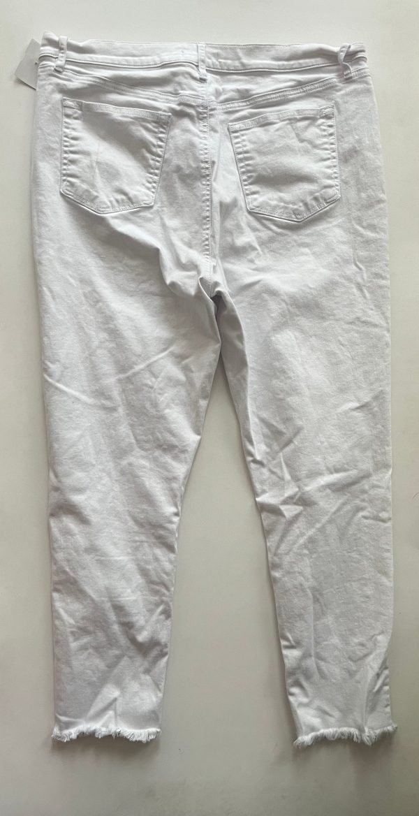 White Pants Ankle Loft, Size 16 Online Hot Sale