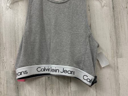 Grey Athletic Bra Calvin Klein, Size L Online Sale