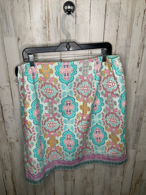 Multi-colored Skirt Midi Talbots, Size 14 For Discount