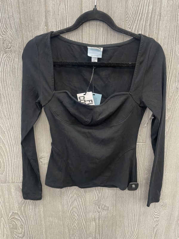 Black Top Long Sleeve Clothes Mentor, Size S Cheap