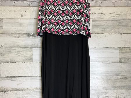 Black & Pink Dress Casual Maxi Falls Creek, Size L For Cheap