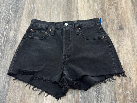 Black Denim Shorts Levis, Size 4 on Sale