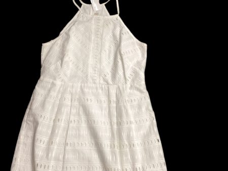 White Dress Casual Midi Loft, Size 10 Online now